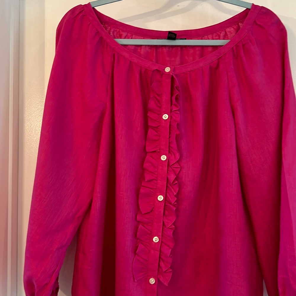 Linen  sleeved blouse